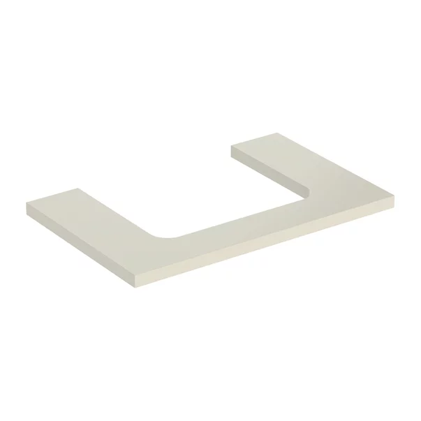 Mobilier Baie - Blat pentru lavoar Geberit One cu decupaj in mijloc gri nisip lucios 75 cm