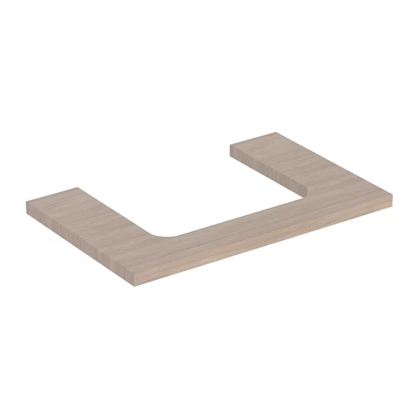 Mobilier Baie - Blat pentru lavoar Geberit One cu decupaj in mijloc stejar bej 75 cm