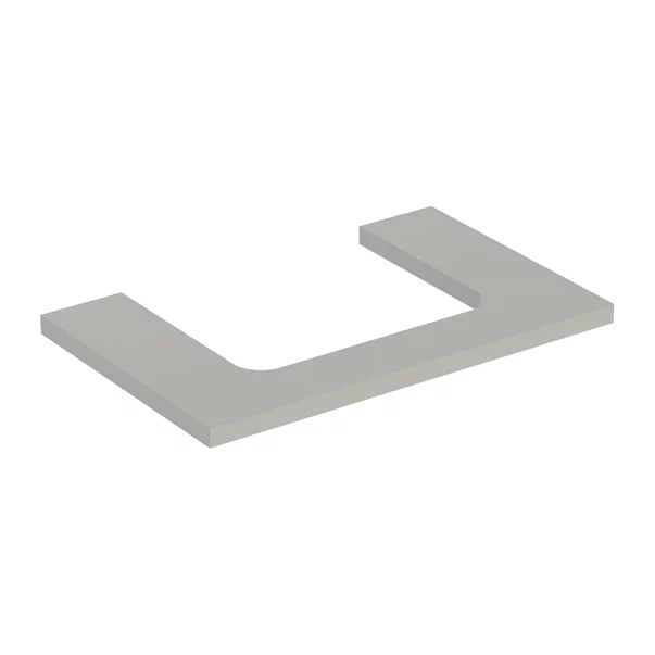 Mobilier Baie - Blat pentru lavoar Geberit One cu decupaj in mijloc greige mat 75 cm