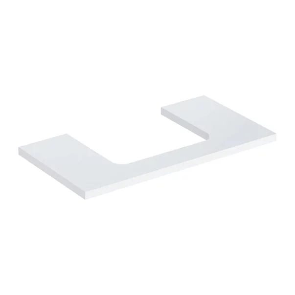 Mobilier Baie - Blat pentru lavoar Geberit One cu decupaj in mijloc alb lucios 90 cm
