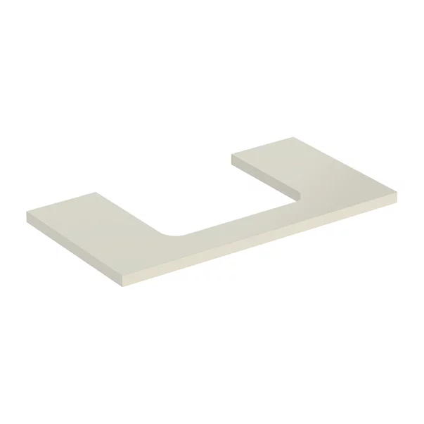 Mobilier Baie - Blat pentru lavoar Geberit One cu decupaj in mijloc gri nisip lucios 90 cm