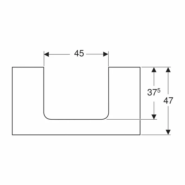 Blat pentru lavoar Geberit One cu decupaj in mijloc nuc american Hickory 90 cm [2]