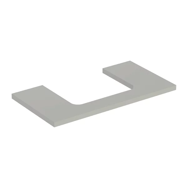 Mobilier Baie - Blat pentru lavoar Geberit One cu decupaj in mijloc greige mat 90 cm