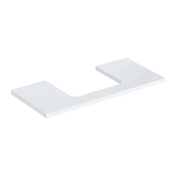 Mobilier Baie - Blat pentru lavoar Geberit One cu decupaj in mijloc alb lucios 105 cm