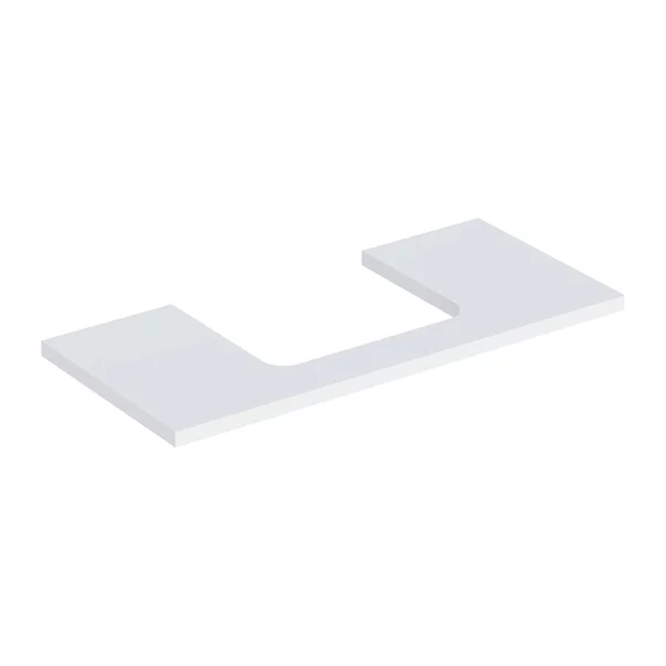 Mobilier Baie - Blat pentru lavoar Geberit One cu decupaj in mijloc alb mat 105 cm