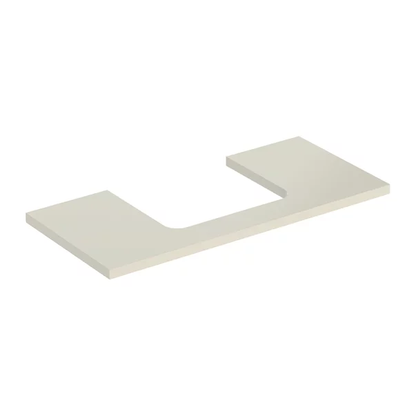 Mobilier Baie - Blat pentru lavoar Geberit One cu decupaj in mijloc gri nisip lucios 105 cm