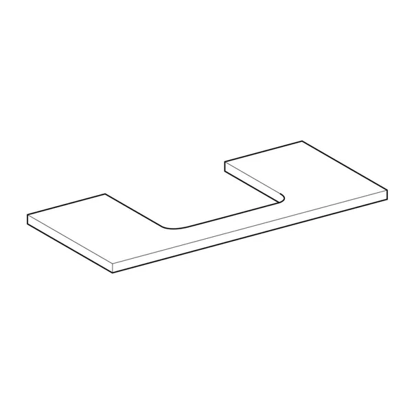Blat pentru lavoar Geberit One cu decupaj in mijloc gri nisip lucios 105 cm [5]