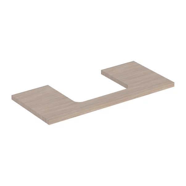 Mobilier Baie - Blat pentru lavoar Geberit One cu decupaj in mijloc stejar bej 105 cm