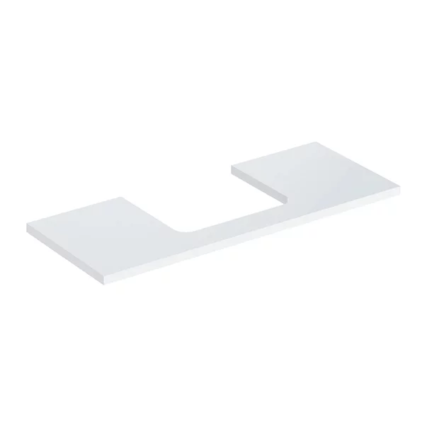 Mobilier Baie - Blat pentru lavoar Geberit One cu decupaj in mijloc alb lucios 120 cm