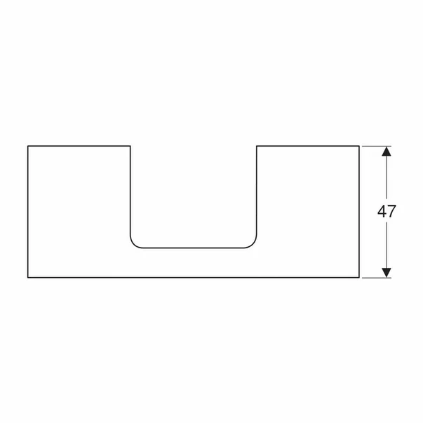 Blat pentru lavoar Geberit One cu decupaj in mijloc nuc american Hickory 120 cm [2]