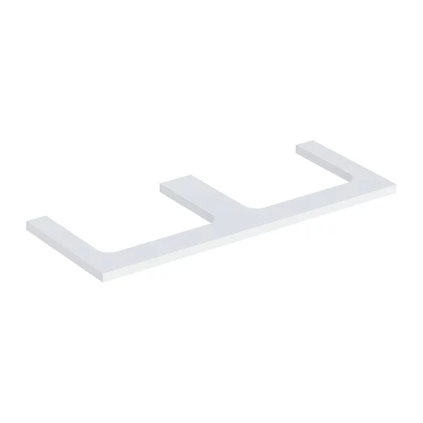 Mobilier Baie - Blat pentru lavoar Geberit One cu decupaj dublu alb mat 135 cm