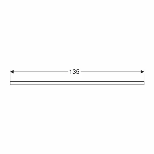 Blat pentru lavoar Geberit One cu decupaj dublu gri nisip lucios 135 cm [4]
