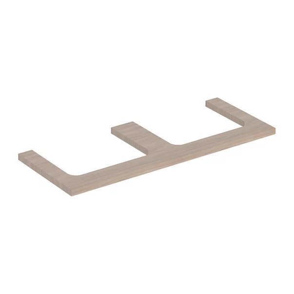 Mobilier Baie - Blat pentru lavoar Geberit One cu decupaj dublu stejar bej 135 cm
