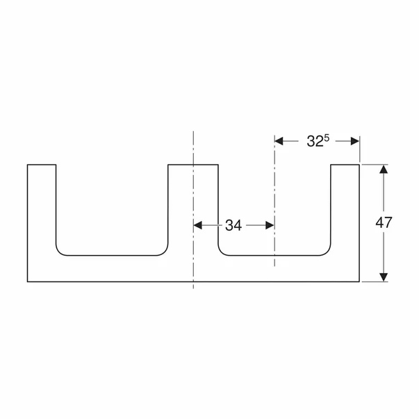 Blat pentru lavoar Geberit One cu decupaj dublu stejar bej 135 cm [2]