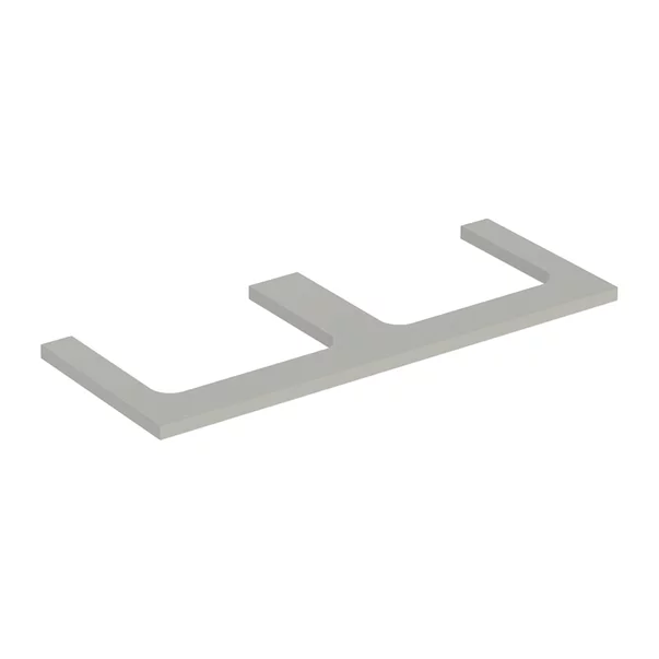 Mobilier Baie - Blat pentru lavoar Geberit One cu decupaj dublu greige mat 135 cm