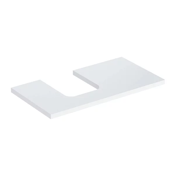 Mobilier Baie - Blat pentru lavoar Geberit One cu decupaj in stanga 90 cm alb lucios
