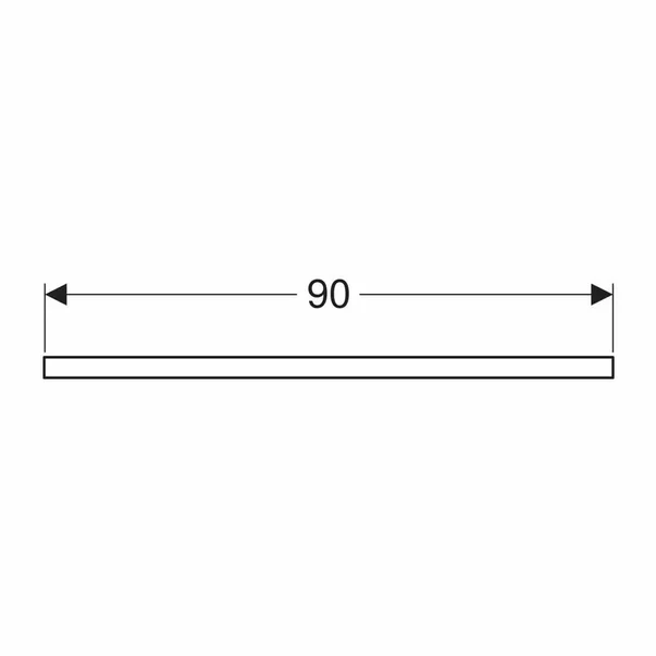 Blat pentru lavoar Geberit One cu decupaj in stanga 90 cm alb lucios [3]