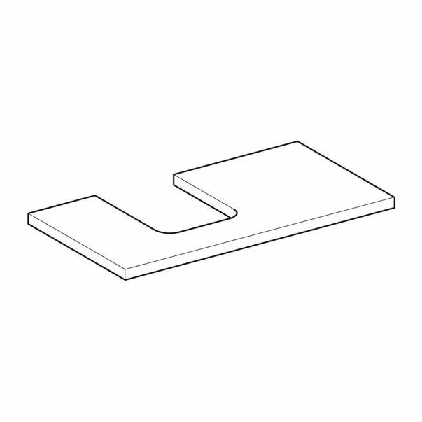 Blat pentru lavoar Geberit One cu decupaj in stanga 90 cm alb lucios [5]