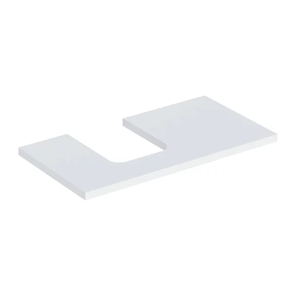 Mobilier Baie - Blat pentru lavoar Geberit One cu decupaj in stanga 90 cm alb mat