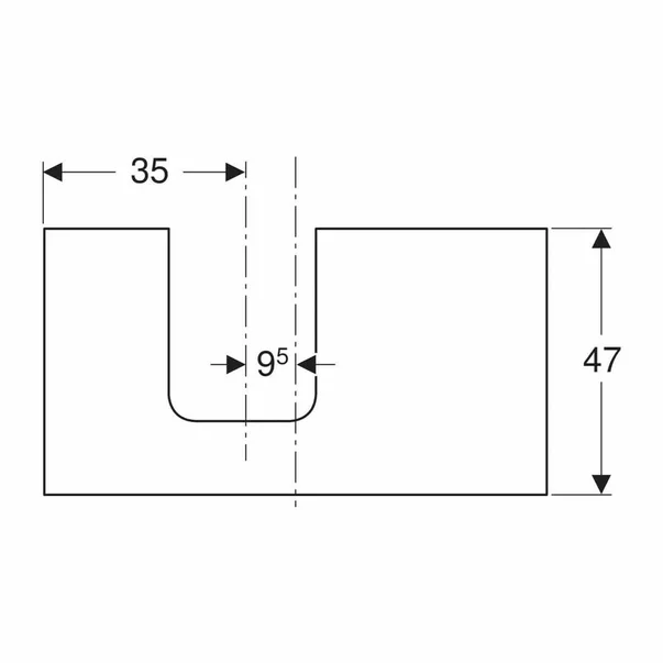 Blat pentru lavoar Geberit One cu decupaj in stanga 90 cm lava mat [2]