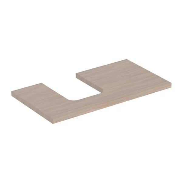 Mobilier Baie - Blat pentru lavoar Geberit One cu decupaj in stanga 90 cm stejar bej