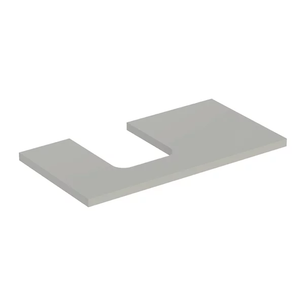 Mobilier Baie - Blat pentru lavoar Geberit One cu decupaj in stanga 90 cm greige mat