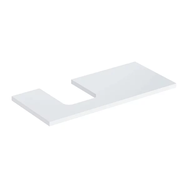 Mobilier Baie - Blat pentru lavoar Geberit One cu decupaj in stanga 105 cm alb lucios