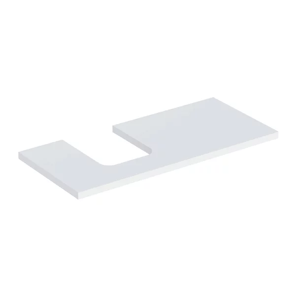 Mobilier Baie - Blat pentru lavoar Geberit One cu decupaj in stanga 105 cm alb mat