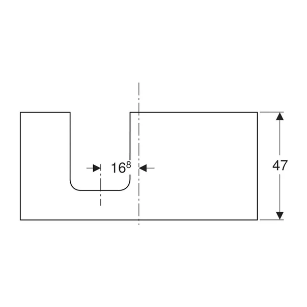 Blat pentru lavoar Geberit One cu decupaj in stanga 105 cm lava mat [2]