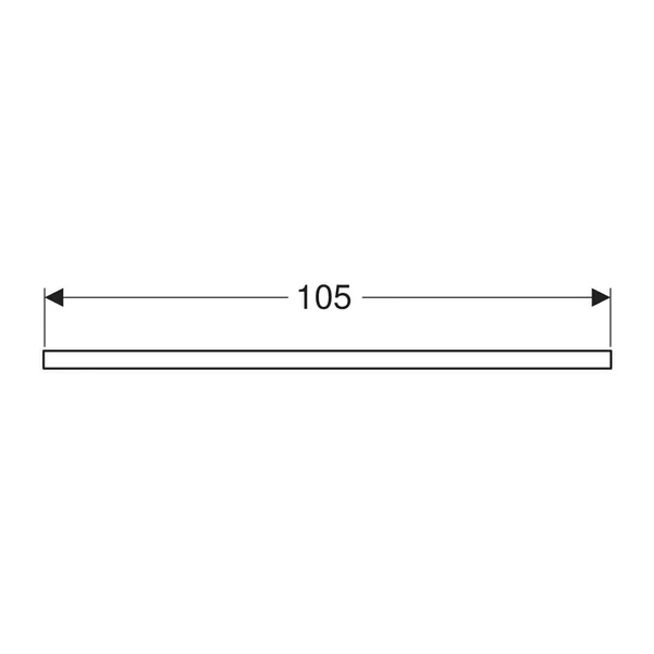 Blat pentru lavoar Geberit One cu decupaj in stanga 105 cm lava mat [3]