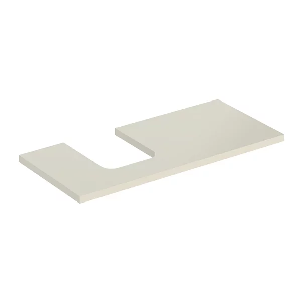 Mobilier Baie - Blat pentru lavoar Geberit One cu decupaj in stanga 105 cm gri nisip lucios