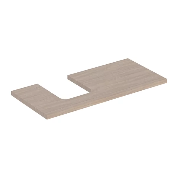 Mobilier Baie - Blat pentru lavoar Geberit One cu decupaj in stanga 105 cm stejar bej