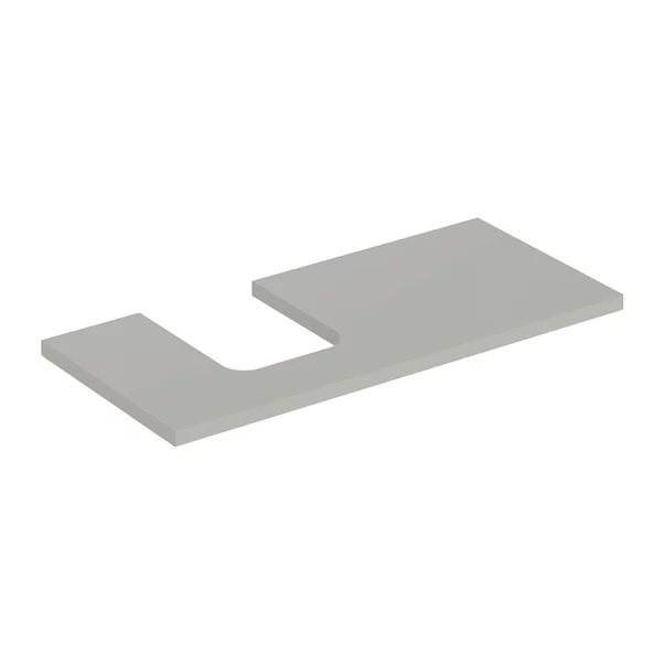 Mobilier Baie - Blat pentru lavoar Geberit One cu decupaj in stanga 105 cm greige mat