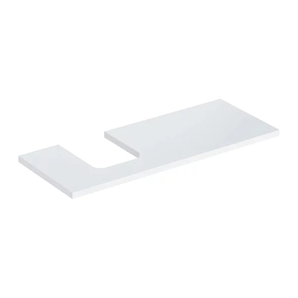 Mobilier Baie - Blat pentru lavoar Geberit One cu decupaj in stanga 120 cm alb lucios