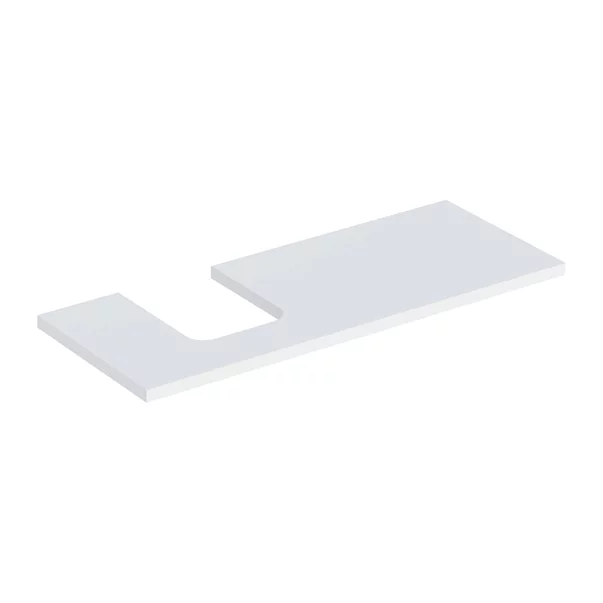 Mobilier Baie - Blat pentru lavoar Geberit One cu decupaj in stanga 120 cm alb mat