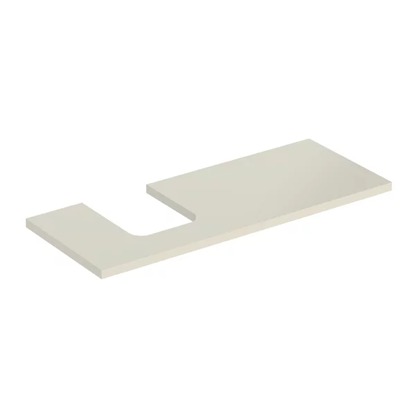 Mobilier Baie - Blat pentru lavoar Geberit One cu decupaj in stanga 120 cm gri nisip lucios