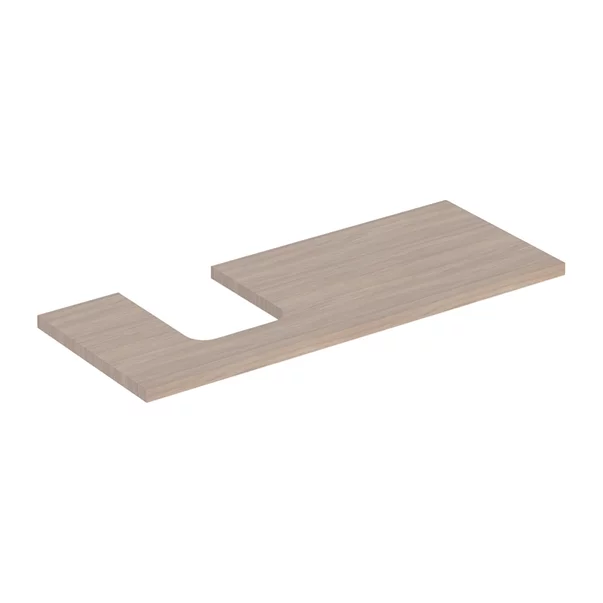 Mobilier Baie - Blat pentru lavoar Geberit One cu decupaj in stanga 120 cm stejar bej