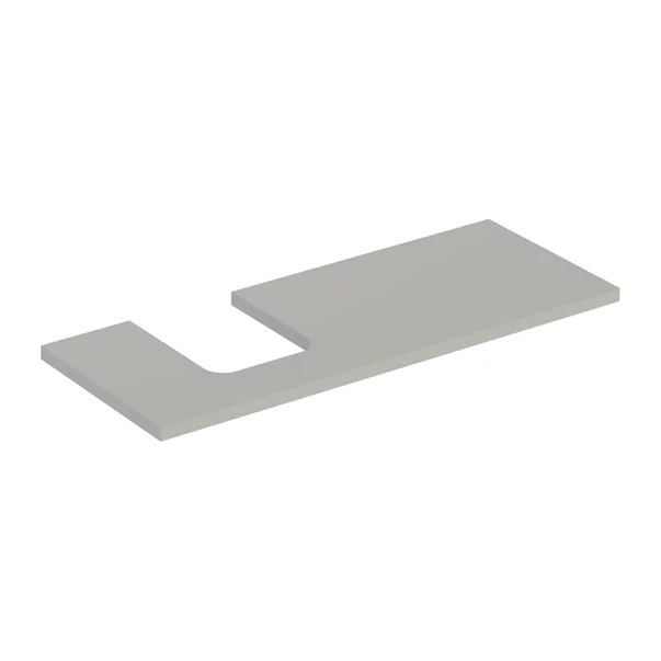 Mobilier Baie - Blat pentru lavoar Geberit One cu decupaj in stanga 120 cm greige mat