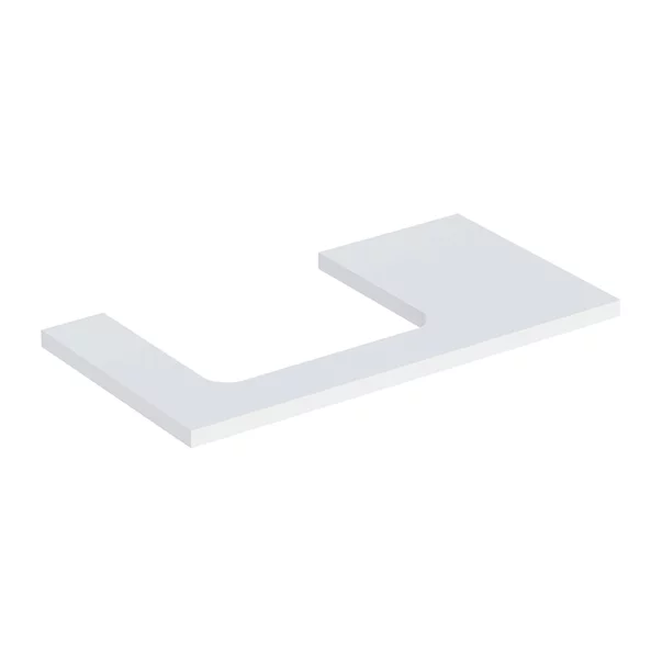 Mobilier Baie - Blat pentru lavoar Geberit One cu decupaj in stanga alb mat 90 cm