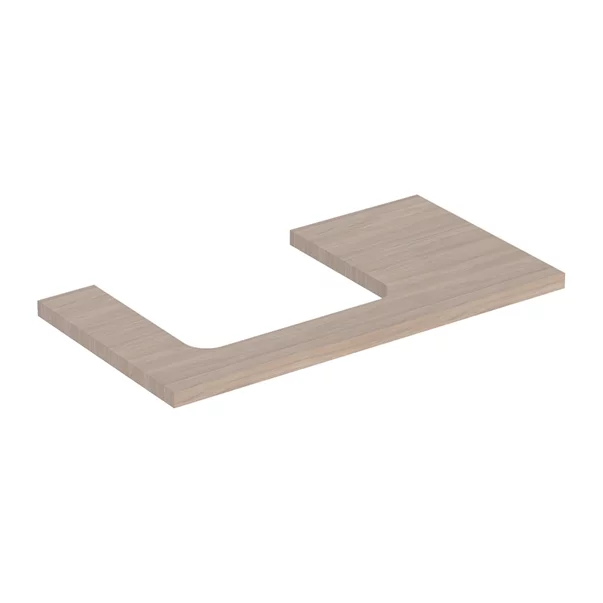 Mobilier Baie - Blat pentru lavoar Geberit One cu decupaj in stanga stejar bej 90 cm