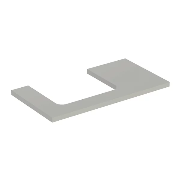 Mobilier Baie - Blat pentru lavoar Geberit One cu decupaj in stanga greige mat 90 cm