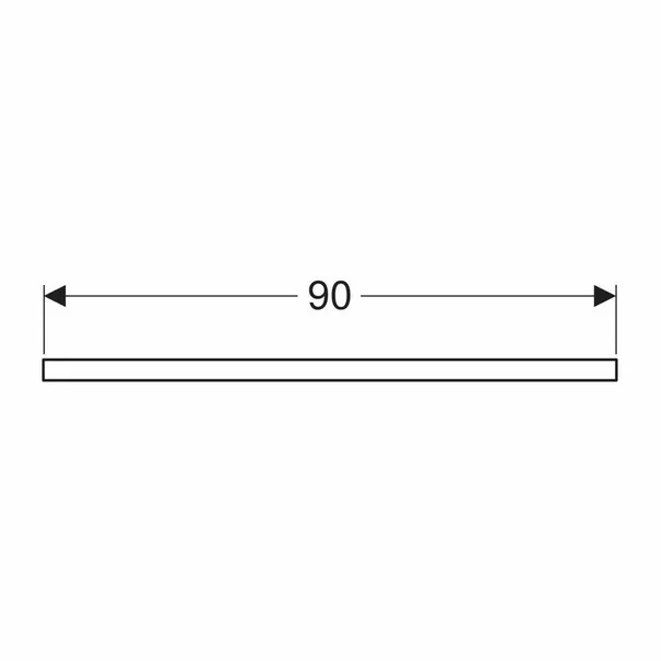 Blat pentru lavoar Geberit One cu decupaj in stanga greige mat 90 cm [4]