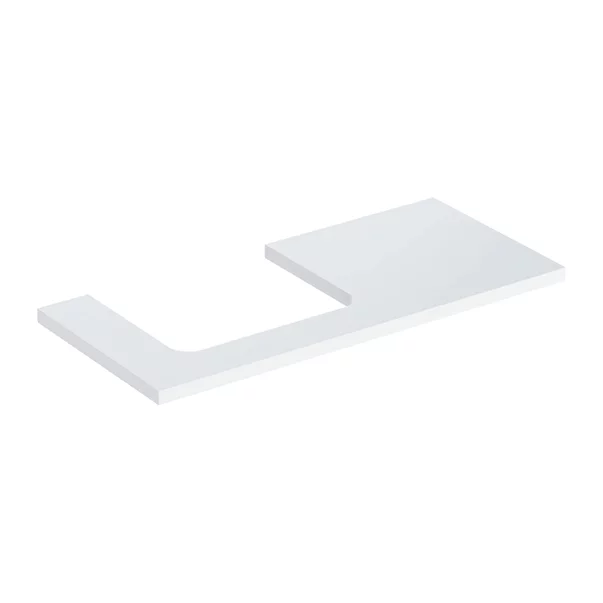 Mobilier Baie - Blat pentru lavoar Geberit One cu decupaj in stanga alb lucios 105 cm