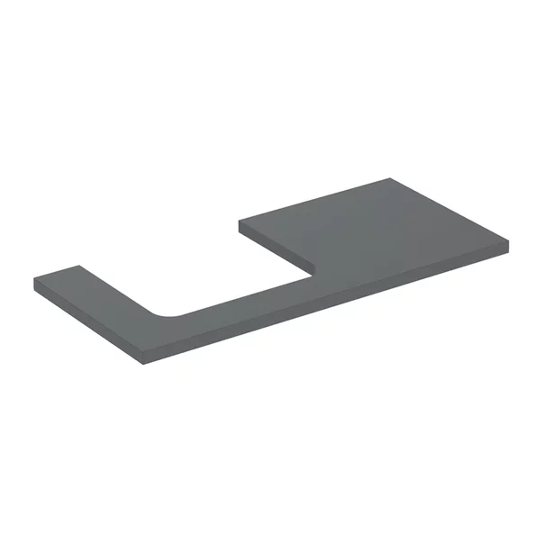 Mobilier Baie - Blat pentru lavoar Geberit One cu decupaj in stanga alb mat 105 cm