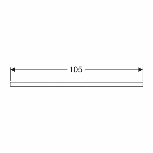 Blat pentru lavoar Geberit One cu decupaj in stanga alb mat 105 cm [4]