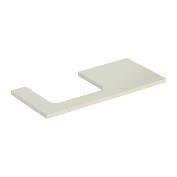 Mobilier Baie - Blat pentru lavoar Geberit One cu decupaj in stanga gri nisip lucios 105 cm