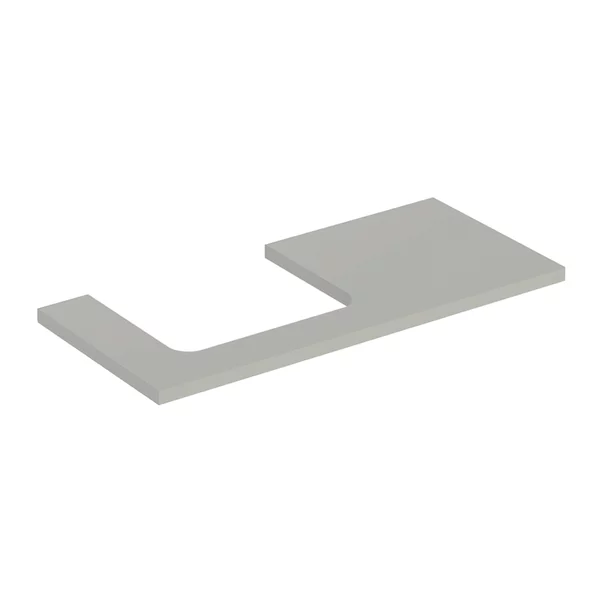 Mobilier Baie - Blat pentru lavoar Geberit One cu decupaj in stanga greige mat 105 cm
