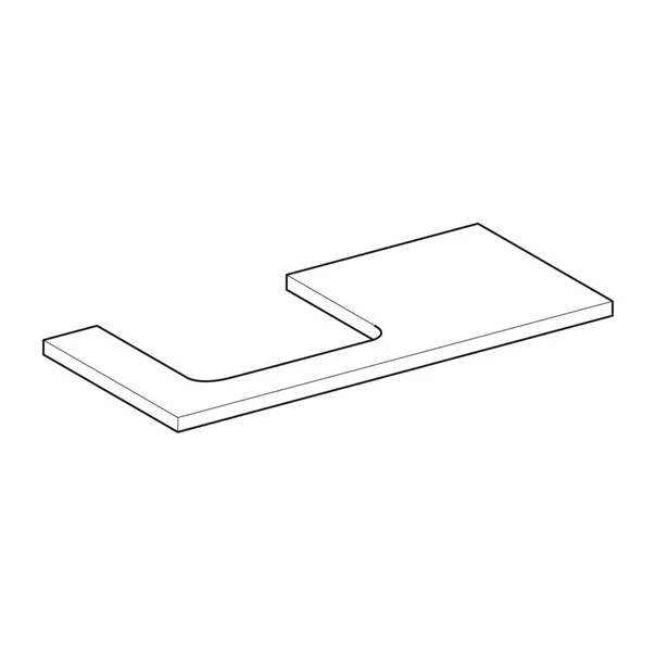 Blat pentru lavoar Geberit One cu decupaj in stanga greige mat 105 cm [5]