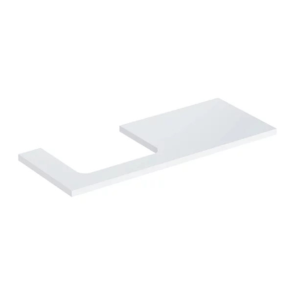 Mobilier Baie - Blat pentru lavoar Geberit One cu decupaj in stanga alb lucios 120 cm