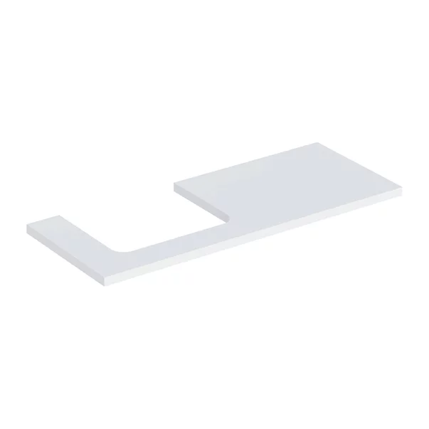 Mobilier Baie - Blat pentru lavoar Geberit One cu decupaj in stanga alb mat 120 cm